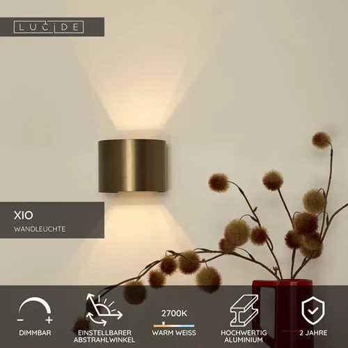 Lucide XIO - Wandleuchte - LED Dim. - G9 - 1x3,5W 2700K - Einstellbarer Abstrahlwinkel - Rostfarbe - USP